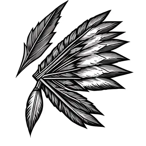 Native American Arrow tattoo design idea