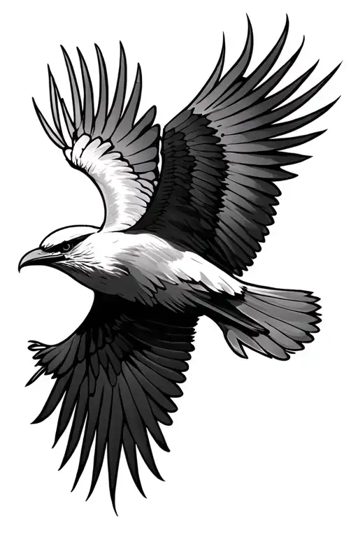 Thunderbird soaring tattoo design idea