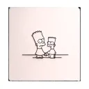 Bart and Lisa Simpson tattoo design idea