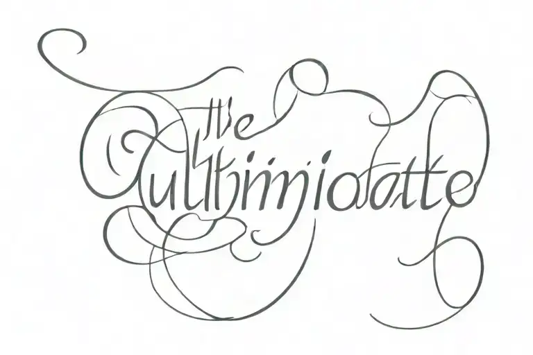 quote "the ultimate" tattoo design idea