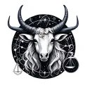 Taurus Capricorn and Libra constellation tattoo design idea