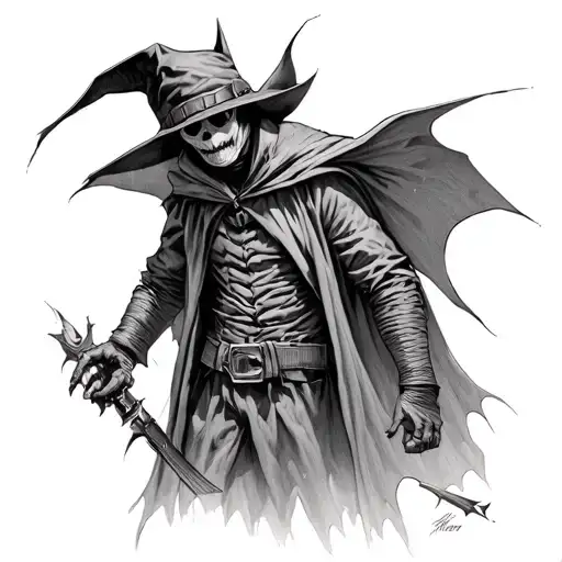scarecrow from batman tattoo design idea