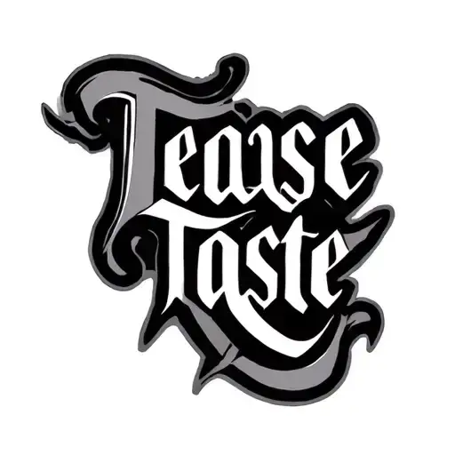 "Tease Taste" Two Word Ambigram Generator tattoo design idea
