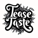 "Tease Taste" Two Word Ambigram Generator tattoo design idea