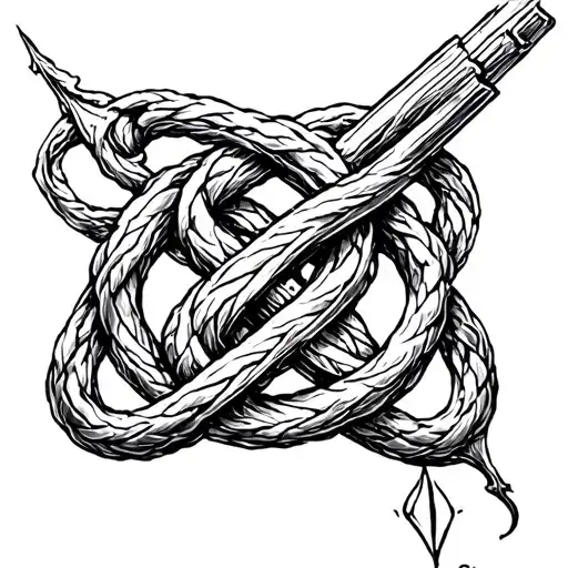 witches knot tattoo design idea