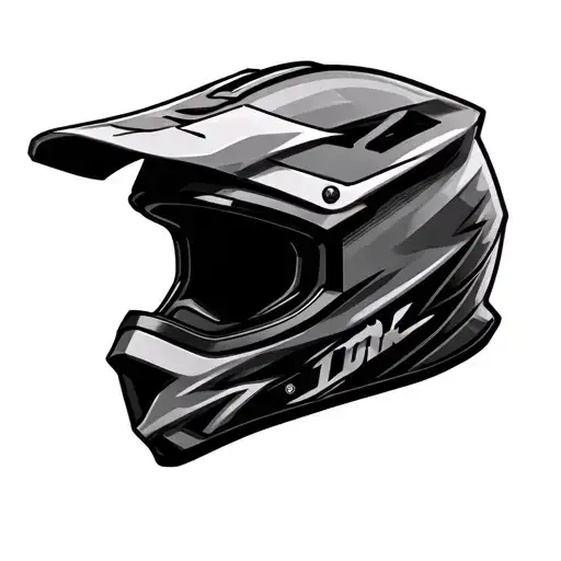 Motocross Helmet tattoo design idea