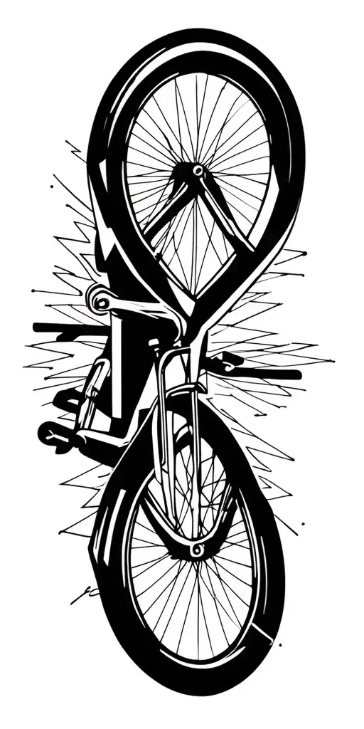 "Travel Fight" bike tattoo design idea