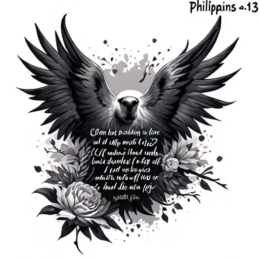 Philippians 4 13 tattoo design idea