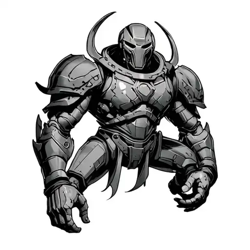 doom slayer tattoo design idea