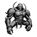 doom slayer tattoo design idea