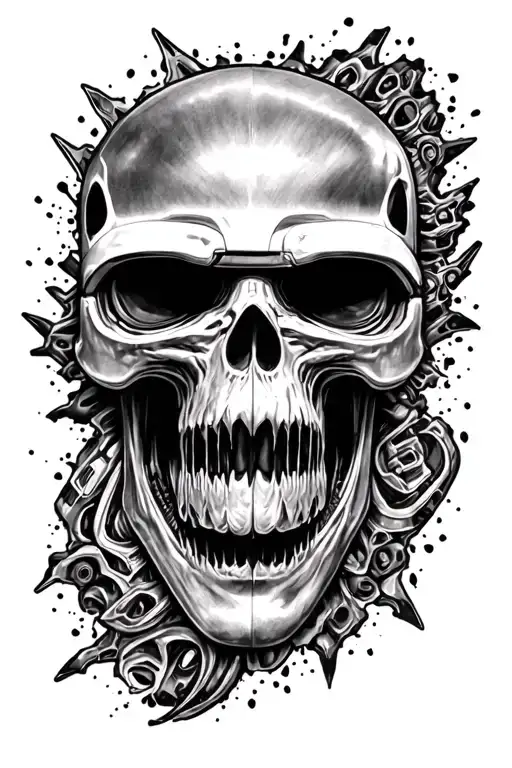 Dodge challenger gearhead tattoo design idea