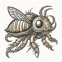 a cockroache smiling tattoo design idea