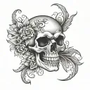 Knee Skull tattoo design idea