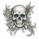 Knee Skull tattoo design idea