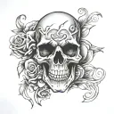 Knee Skull tattoo design idea