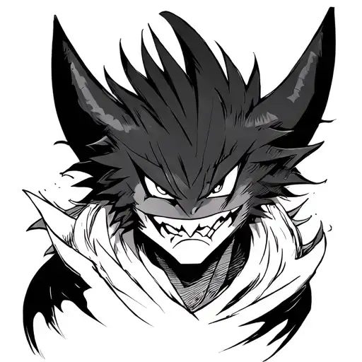 Bleach anime with gengar pokemon  tattoo design idea