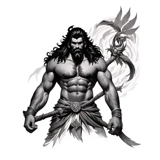 Parshuram tattoo design idea