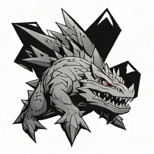 Tyranitar from pokemon tattoo design idea