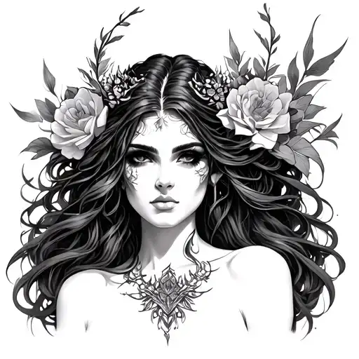 Nyx Goddess tattoo design idea
