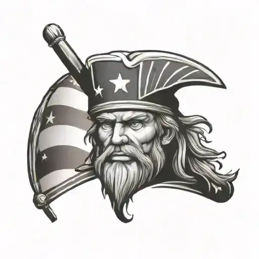 patriot head tattoo design idea