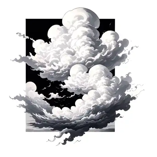 Filler Clouds and Smoke tattoo design idea