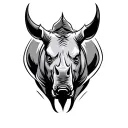rhino head tattoo cross tattoo design inspired tattoo design idea