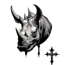 rhino head tattoo cross tattoo design inspired tattoo design idea