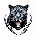 traditional panther scratch mark with claw tattoo tattoo design idea