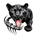traditional panther scratch mark with claw tattoo tattoo design idea