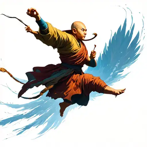 appa form Avatar Aang flying tattoo design idea