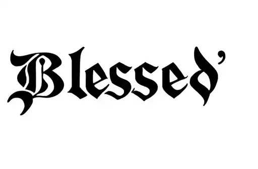 "Blessed " tattoo design idea