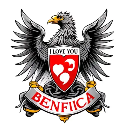 I love you Benfica tattoo design idea
