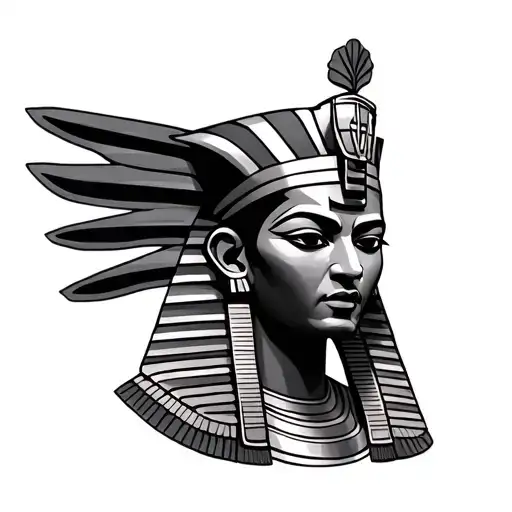 Amun Ra African God tattoo design idea