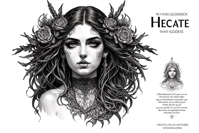 Hecate goddess tattoo design idea