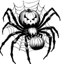 spider with webs, and a pumpkin tattoo design idea