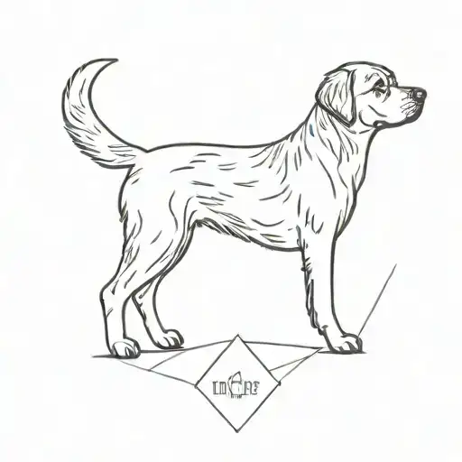 puggle and Australian Shepard   tattoo design idea