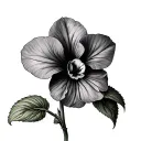african violet tattoo design idea