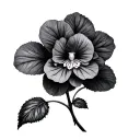 african violet tattoo design idea