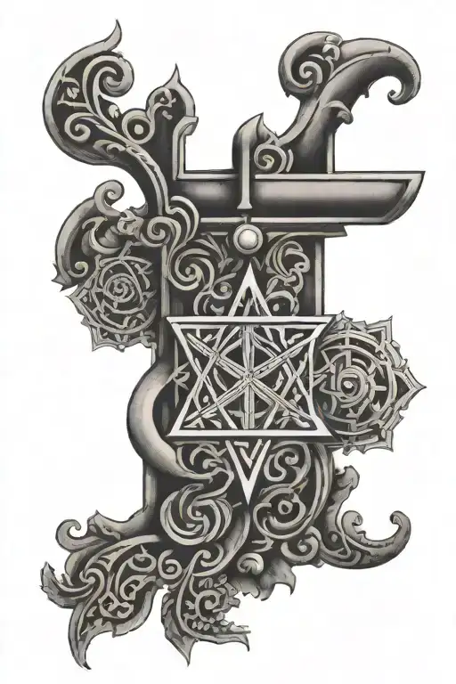 Jewish sleve tattoo tattoo design idea
