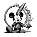 Mickey Mouse Sorcerer's Apprentice Tattoo Design Idea tattoo design idea
