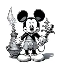 Mickey Mouse Sorcerer's Apprentice Tattoo Design Idea tattoo design idea