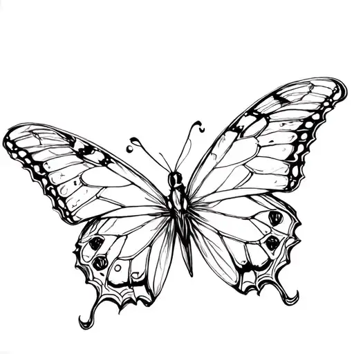 Sissy butterflies tattoo design idea