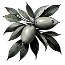 single olive tattoo design idea