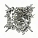 Mexican Flag tattoo design idea