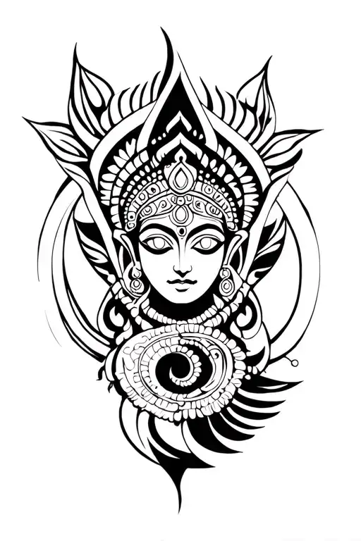 Pratyangira devi / kali maa tattoo design idea