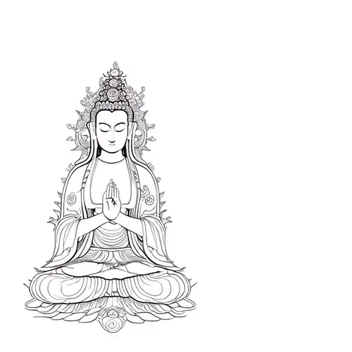 Guanyin, the Bodhisattva of Compassion tattoo design idea