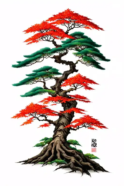 Japanese Maple Tree tattoo design idea