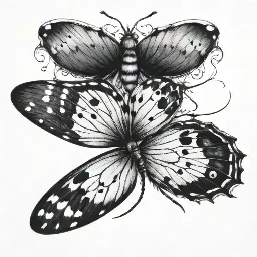 Semi colon butter fly tattoo design idea