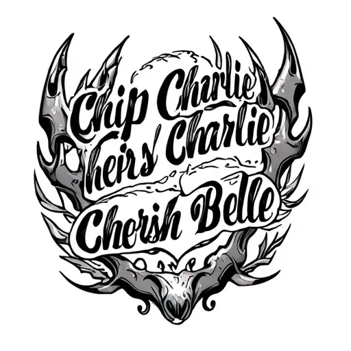 "Chip Charlie cherish Belle " beast claw mark tattoo design idea