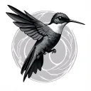 humming-bird infinity symbol minimalist tattoo tattoo design idea